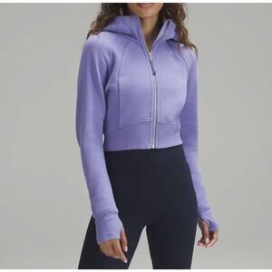 Lululemon Dark Lavender Scuba Hoodie Full Zip Cropped Jacket Size XS/S
